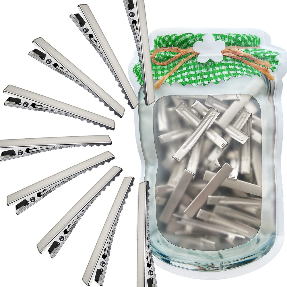 HiJeaton clips alligator grandes 6 cm, estructura robusta para lazos.