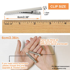 HiJeaton clips sujeción cabellos trenzas 6 cm.