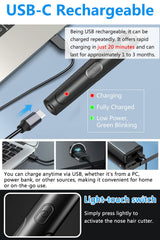 Hiliyot recortador nasal con carga rápida USB-C para mayor conveniencia