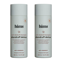 hims champú detox para caspa, botella vertido para lavado diario