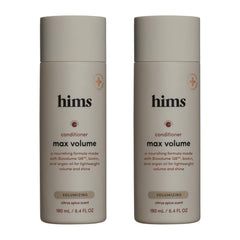 hims y hers max volume conditioner botella vertiendo para volumen ligero