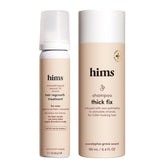 Hims Thick Fix champú botella: limpieza suave y cabello más manejable.