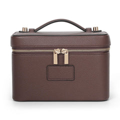 HiTotes bolsa maquillaje cuero impermeable, ideal para viaje diario.