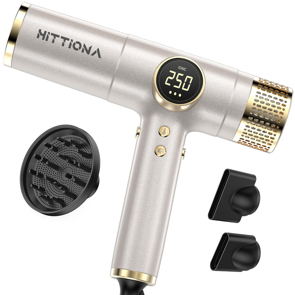 HITTIONA secador de viaje de doble voltaje, compacto para uso internacional.