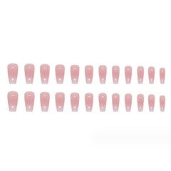 Hkanlre uñas coffin rosa en tallas variadas para todos