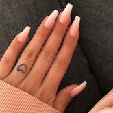 Uñas postizas Hkanlre en forma ataúd con diseño jelly para un look elegante
