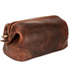HLC bolsa de aseo de cuero para hombres, 10 pulgadas, compacta y elegante para viajes.