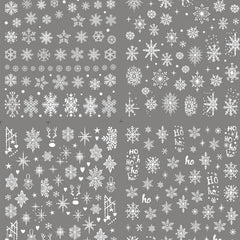 HNUIX arte de uñas copos de nieve 3D, acabado elegante y duradero para fiestas.