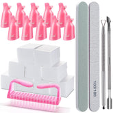 Hoewina kit quitar esmalte gel clips para retirada precisa en casa