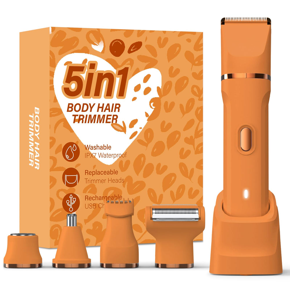 HOHOLE 5-en-1 recortadora facial: precisión suave para afeitado diario.