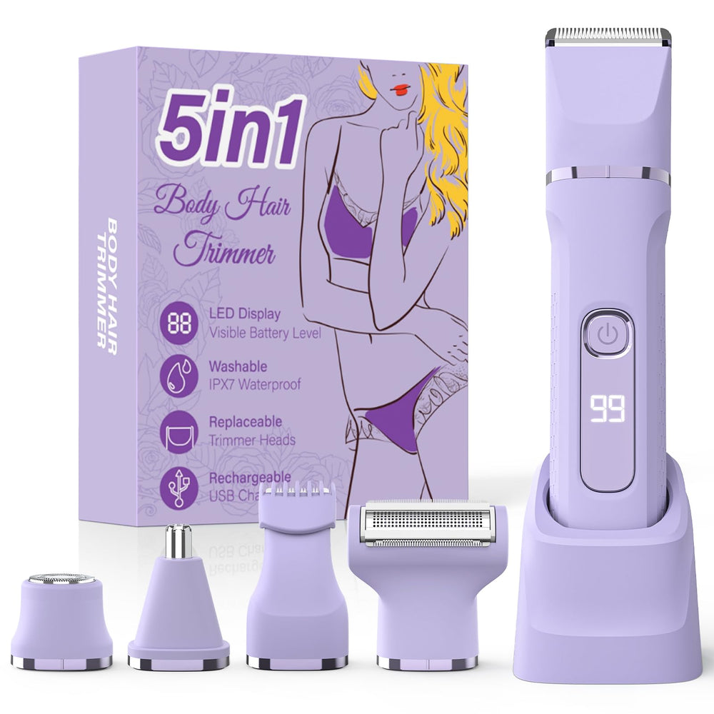 HOHOLE Bikini Trimmer vista frontal, 5 en 1 para zonas múltiples; ideal para cuidado diario.