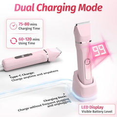 HOHOLE Trimmer IPX7 para ducha facilita uso mojado o seco.