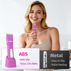 HOHOLE Recortadora cuerpo mujer rosa, vello corporal controlado.
