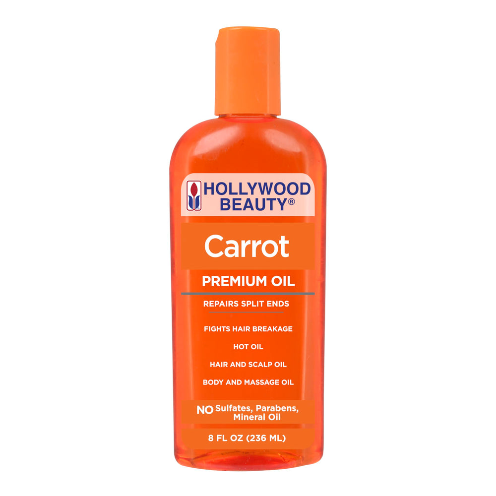 Hollywood Beauty Aceite Zanahoria, botella de 236 ml para cabello saludable