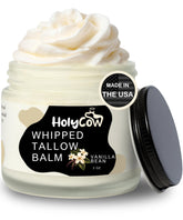 HolyCow baume fouetté au suif en pot, hydratation durable pour la peau.