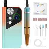HOMEASY M96 taladro para uñas con pantalla LCD que muestra velocidad y batería