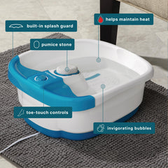 Homedics Bubble Mate con nodos de masaje elevados para pies cansados.
