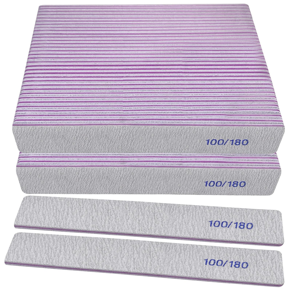 HomeyEra limas dobles 100/180 para uñas acrílicas y naturales, duraderas y reutilizables.