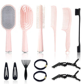 Homfu set de cepillos para cabello: cepillo pala desenredante que facilita el peinado diario.