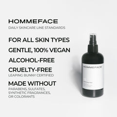HommeFace: niebla facial suave para refrescar sin engrasar.