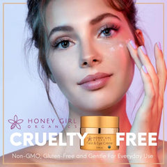 Textura cremosa de Honey Girl Organics que se absorbe sin dejar grasa.