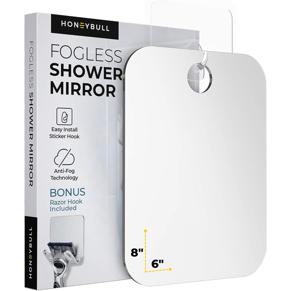 Espejo Honeybull antivaho para ducha con claridad al afeitarse