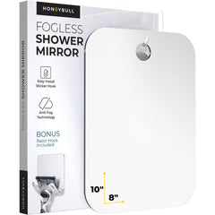 HoneyBULL espejo de ducha antivaho con recubrimiento para un afeitado claro