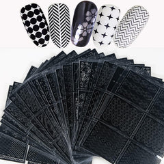 Hongcaup plantillas para uñas: set de 144 piezas para manicura rápida y precisa.