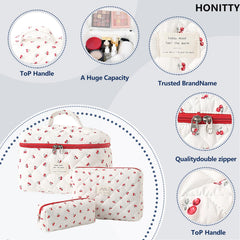 bolsa cosmética honitty, ligera y plegable para viajar con facilidad.
