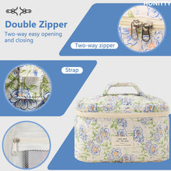 Estuche floral de Honitty, duradero con cremallera suave para uso diario.
