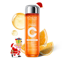 HONLINK 5X Vitamina C Toner en embalaje elegante, ideal regalo navideño.