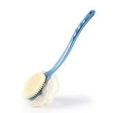 HONOMA cepillo para espalda 2 en 1 con cerdas y lufa para exfoliación suave
