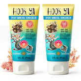 Protector solar mineral Hook'Ya Hawaii Reef, botella 3oz para playa y viaje.
