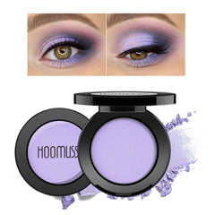 HOOMUSS sombra de ojos morada mate en paleta prensada para resultados duraderos.