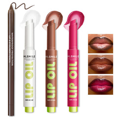 HOSAILY balsamo labial sólido en tres colores para labios hidratados y brillantes.