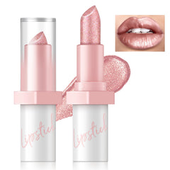 Barra de labios metálica marrón de HOSAILY con brillo intenso para looks nocturnos