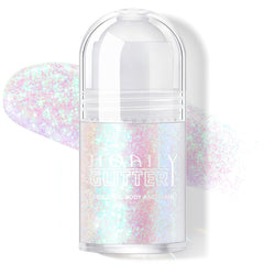 HOSAILY brillo corporal hologográfico sirena, aplicación con rodillo para rostro y piel.