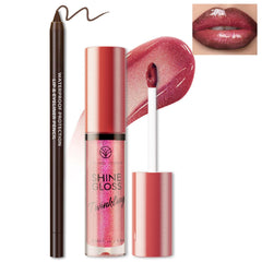 Hosaily brillo labial destellos marrón, efecto glamour para cualquier ocasión.