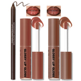 HOSAILY brillos de labios en dos colores para un look brillante y duradero.