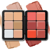 Paleta HOSAILYCrema Rubor 12 colores para tono uniforme durante el día