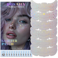 Pecas holograficas de HOSAILY con brillo arcoiris para look festivo