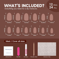 Uñas HOSAILY en forma ovalada corta para looks diarios.