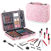 Hot Sugar estuche de maquillaje Daisy rosa frontal, perfecto para guardar todo en un solo lugar.