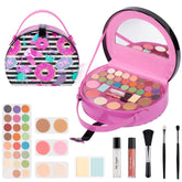 Hot Sugar Kids Makeup Kit con estuche donut rosado, perfecto para organizar y transportar el maquillaje.