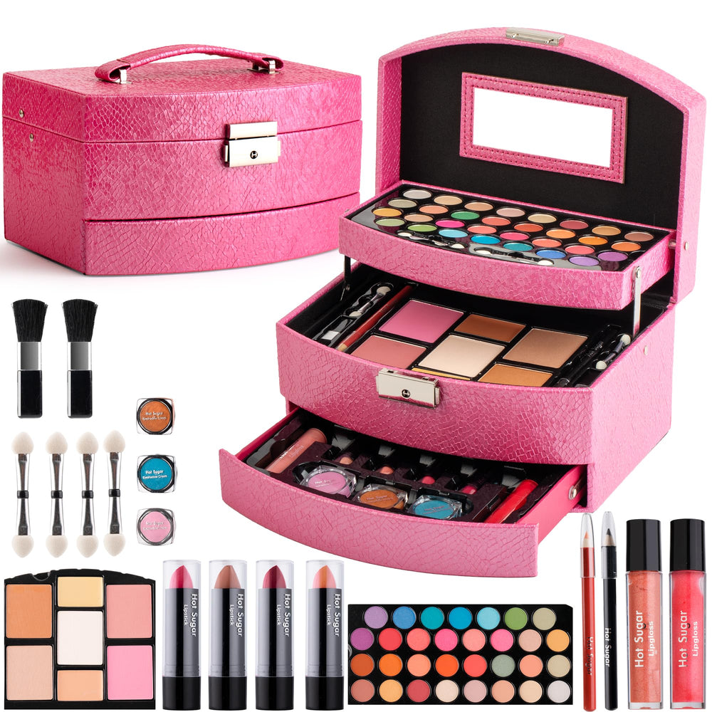 Hot Sugar kit maquillaje, maleta reutilizable para organización y juego creativo.