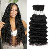 Hotlulana: paquetes para trenzas boho con onda profunda de 14 pulgadas para volumen.