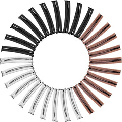 Hotop pinza de pelo de metal con centro abierto negro para peinados duraderos.