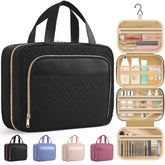 HOTOR bolsa de aseo de viaje con colgante, ideal para colgar y ahorrar espacio.