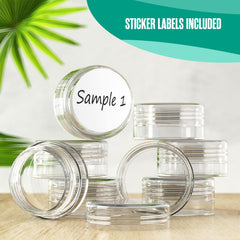 Houseables frascos mini cosméticos con tapa compactos, ideales para kit de viaje.