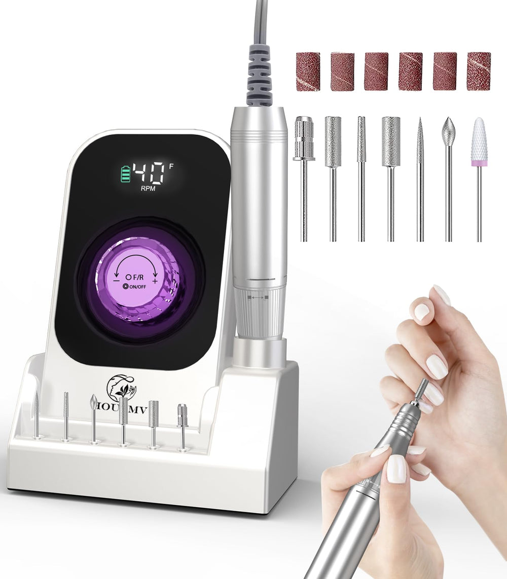 HOUSMV pulidor de uñas 40 000 revoluciones por minuto en accion para manicura eficiente